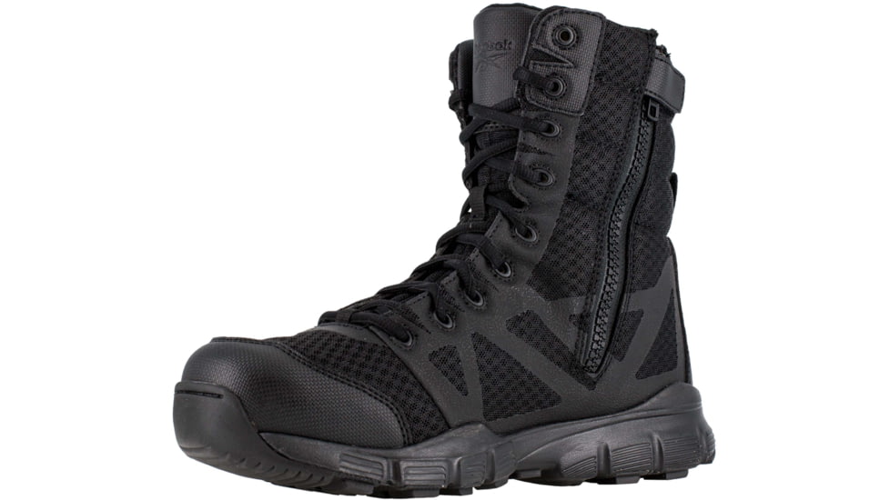 Reebok Mens Dauntless Ultra-Light Seamless 5in Athletic Hiker Boots w/ Side-Zip, Black, 6.5, RB8720-BLACK-6.5-MENS-W