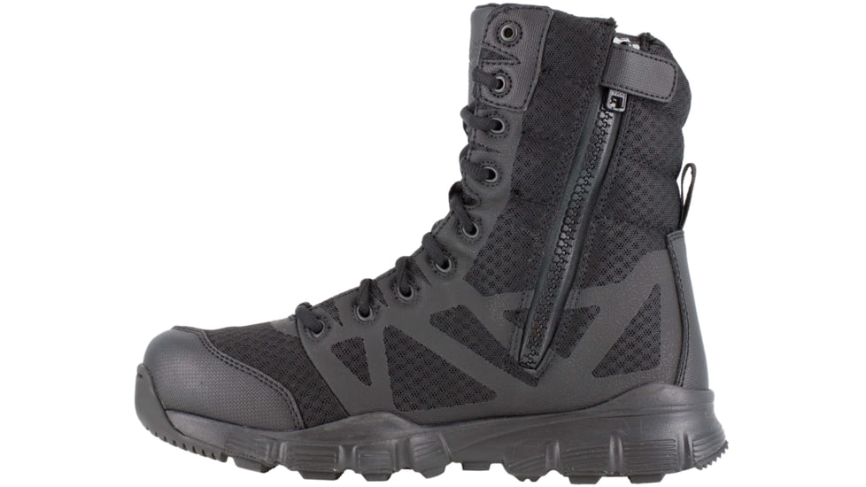 Reebok Mens Dauntless Ultra-Light Seamless 5in Athletic Hiker Boots w/ Side-Zip, Black, 6.5, RB8720-BLACK-6.5-MENS-W
