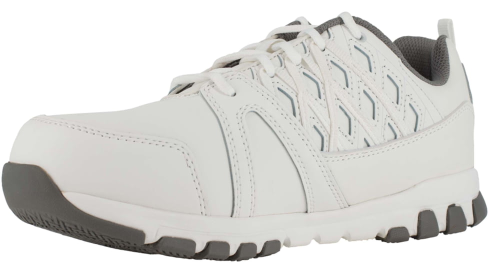 Reebok Sublite Work Athletic Shoes - Mens, Wide, Steel Toe, White, 5, 690774392212