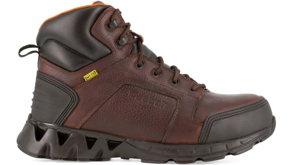 Reebok Mens ZigKick Work Athletic Hiker Boots w/ Flex-Met Internal Metatarsal Guard, Dark Brown, 15, RB7605-DARKBROWN-15-MENS-M