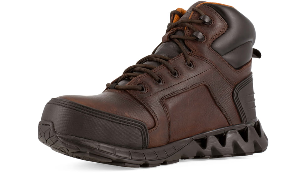 Reebok Mens ZigKick Work Athletic Hiker Boots w/ Flex-Met Internal Metatarsal Guard, Dark Brown, 15, RB7605-DARKBROWN-15-MENS-M
