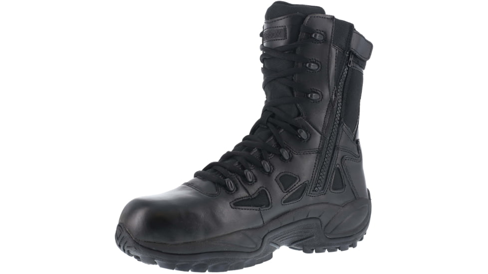 Reebok Rapid Response 8in. Soft Toe Military Boot - Mens, Wide, Black, 15, 690774450578