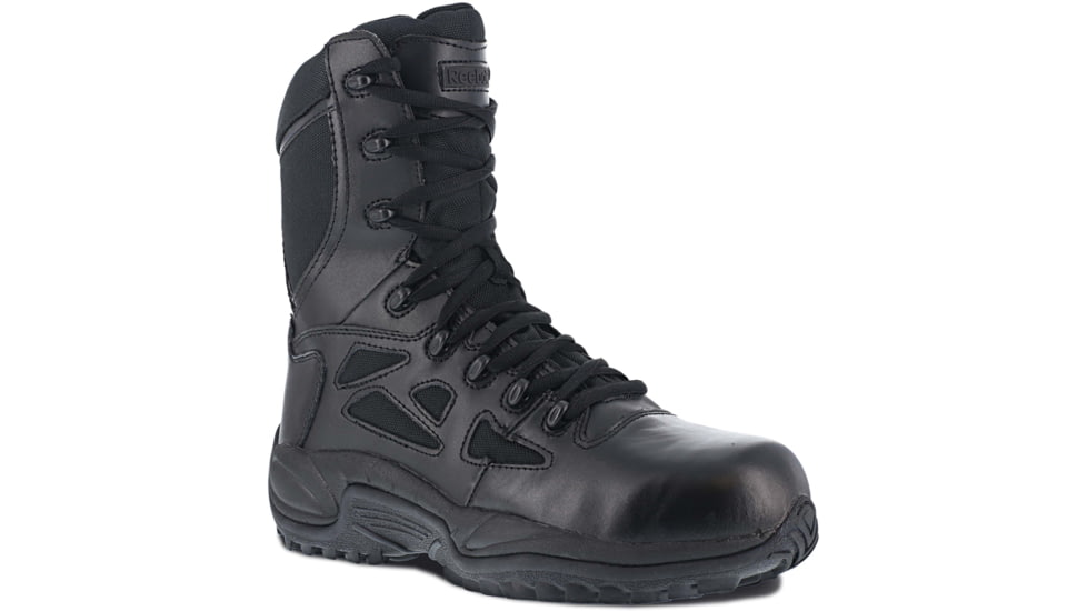 Reebok Rapid Response 8in. Soft Toe Military Boot - Mens, Wide, Black, 15, 690774450578