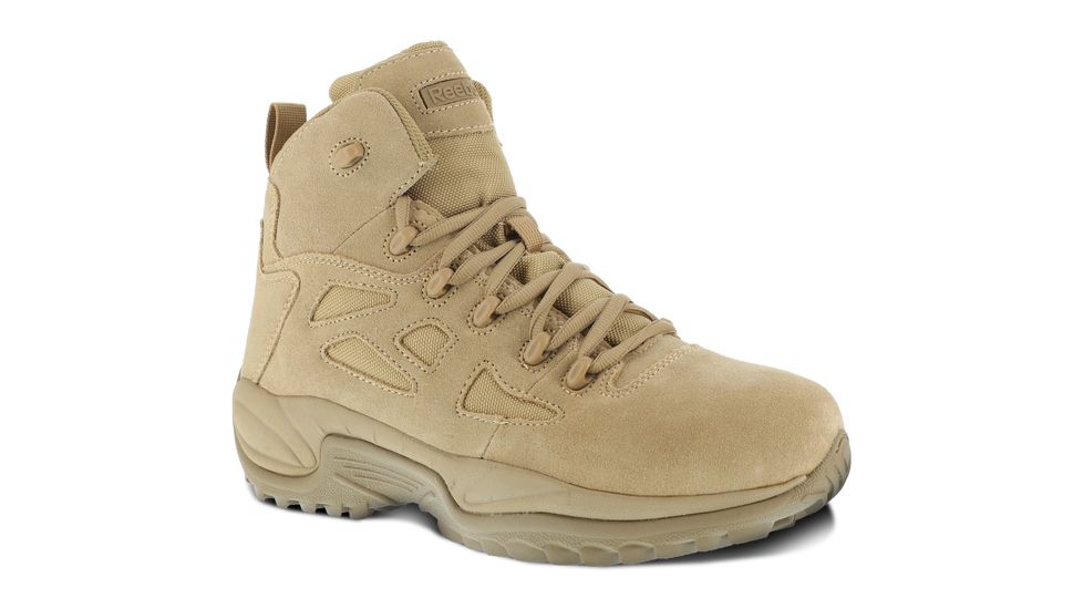 Reebok Rapid Response 8in. WP Military Boot - Mens, Wide, Desert Tan, 15, 690774450585