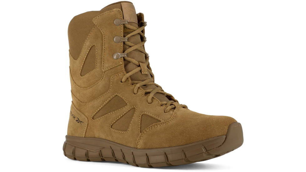 Reebok Sublite Cushion 8 inch Soft Toe Military Tactical Boot - Mens, Coyote, 7M, RB8808-Coyote-7-Male-M