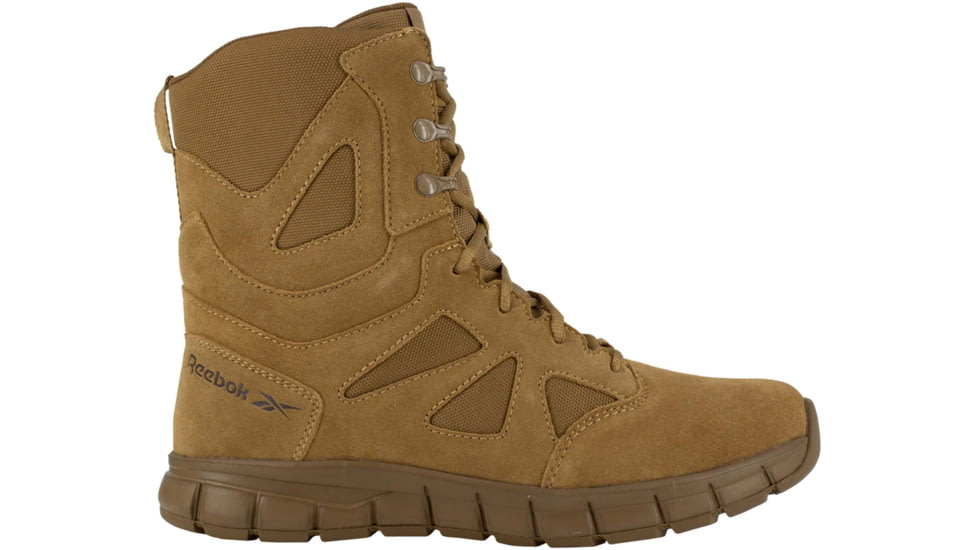 Reebok Sublite Cushion 8 inch Soft Toe Military Tactical Boot - Womens, Coyote, 8.5W, RB808-Coyote-8.5-Female-W