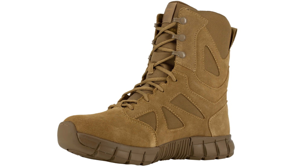 Reebok Sublite Cushion 8 inch Soft Toe Military Tactical Boot - Womens, Coyote, 8.5W, RB808-Coyote-8.5-Female-W