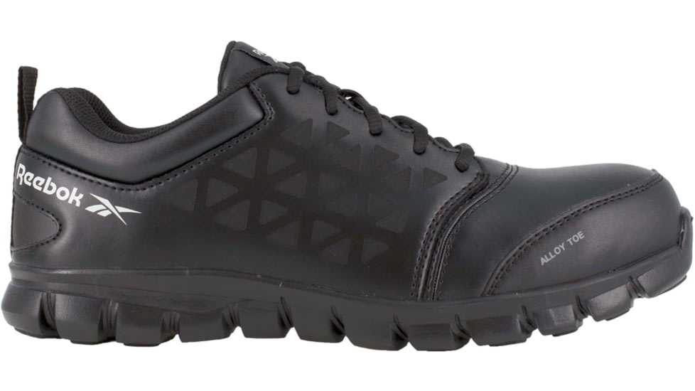 Reebok Sublite Cushion Athletic Oxford, Alloy Toe Low Work Shoe - Womens, 10.5 US, Medium, Black, RB047-Black-10.5-Womens-M