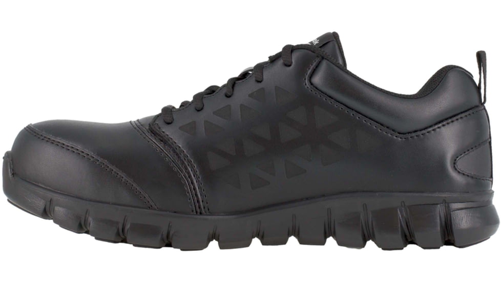 Reebok Sublite Cushion Athletic Oxford, Alloy Toe Low Work Shoe - Womens, 10.5 US, Medium, Black, RB047-Black-10.5-Womens-M