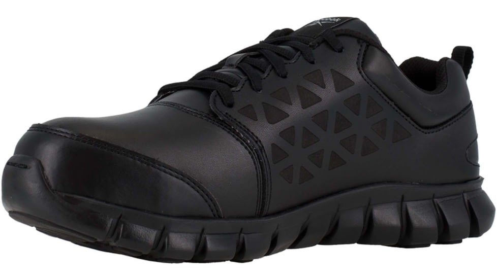 Reebok Sublite Cushion Work Athletic Oxford with CushGuard Internal Met Guard - Mens, Black, 8.5, Wide, 690774464742