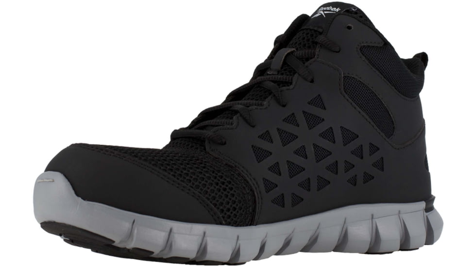 Reebok Sublite Cushion Work Shoe Athletic Mid Cut - Womens, Black, 6.5, Medium, 690774469891