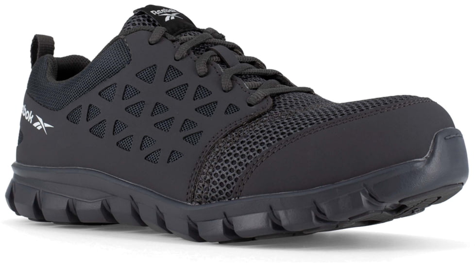 Reebok Sublite Cushion Work Shoe Toe Athletic Oxford - Mens, Grey, 15, Medium, 690774454149