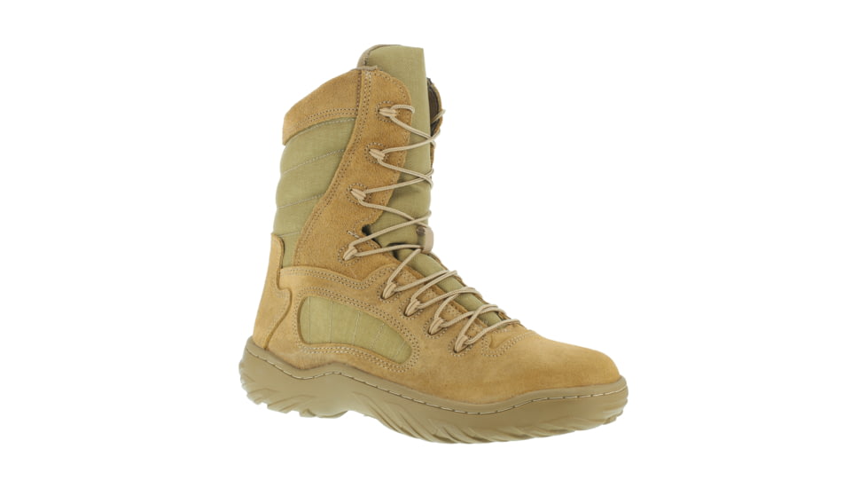 Reebok Mens Fusion Max 8in Tactical Boots, Desert Tan, 10, CM8994-DESERTTAN-10-MENS-M