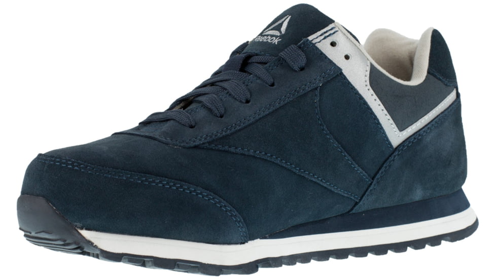 Reebok Womens Leelap Steel Toe Oxford Retro Jogger Shoes, Navy, 10.5, RB195-NAVY-10.5-WOMENS-M