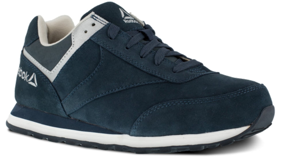 Reebok Womens Leelap Steel Toe Oxford Retro Jogger Shoes, Navy, 10.5, RB195-NAVY-10.5-WOMENS-M