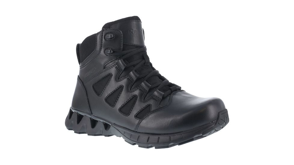 Reebok Womens ZigKick Tactical 6in Waterproof Tactical Boots w/Side Zipper, Black, 6, RB863-BLACK-6-WOMENS-W