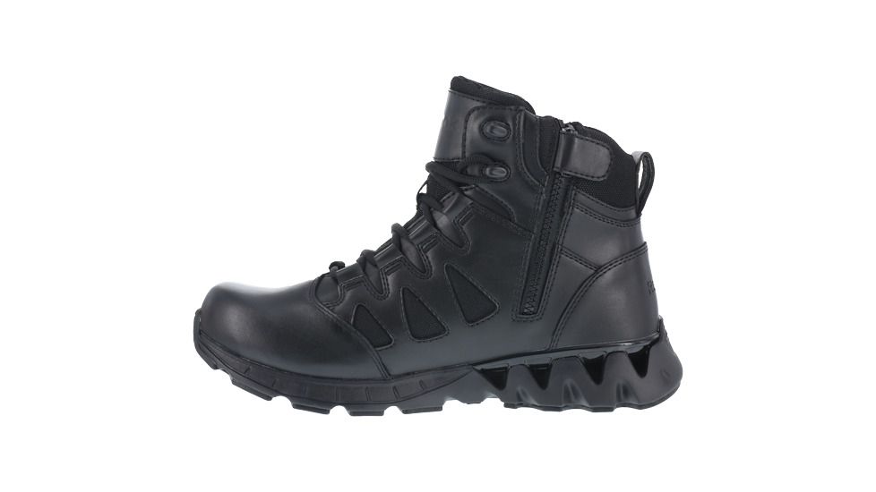 Reebok Womens ZigKick Tactical 6in Waterproof Tactical Boots w/Side Zipper, Black, 6, RB863-BLACK-6-WOMENS-W