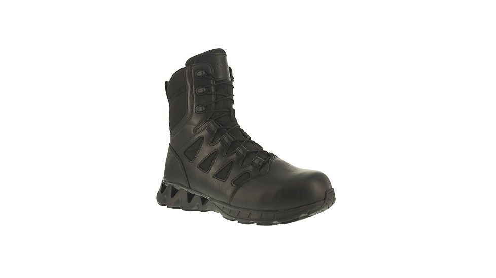 Reebok Womens ZigKick Tactical8in Tactical Boots w/Side Zipper, Black, 6 RB846-BLACK-6-WOMENS-W