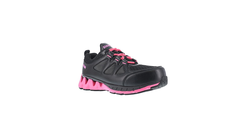 Reebok Zigkick Work Athletic Oxford 10 W, Women, Black/Pink RB330-Black/Pink-10-Women-W