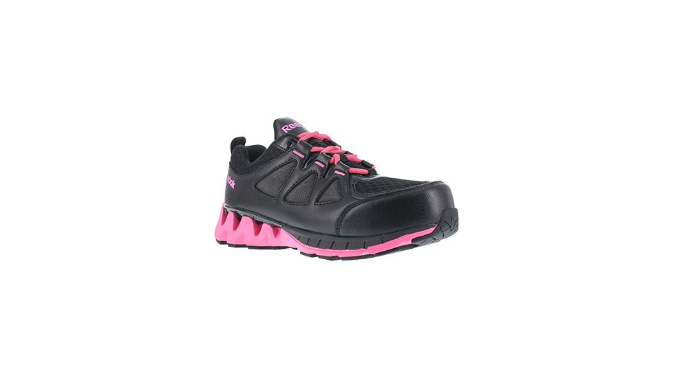 Reebok Zigkick Work Athletic Oxford 6.5 M, Women, Black/Pink RB330-Black/Pink-65-Women-M