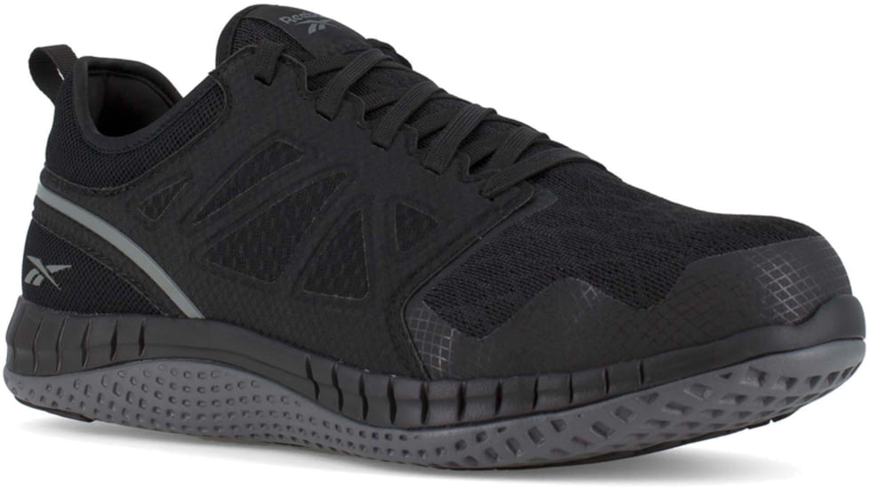 Reebok ZPRINT Athletic Oxford, Steel Toe Work Shoe - Womens, Black, 6.5M, RB251-Black-6.5-Womens-M