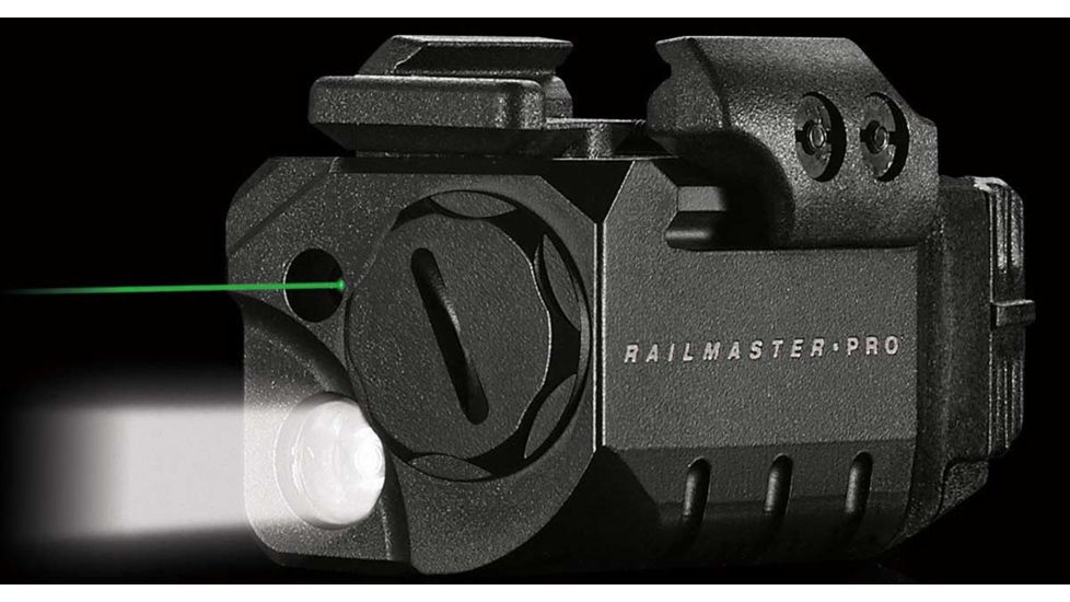 REFURB Crimson Trace Rail Master Pro - Universal Rail Mount Laser-LED, Black, Green Laser