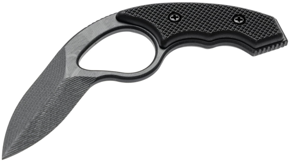Regiment Blades Low Viz G10 Non-Metallic Fixed Blade Knife, 2.3in, Steel, G10 Handle, Black/Gray, 6inch, RB-LV-NM