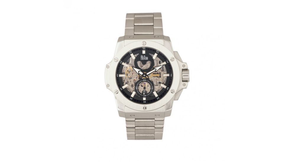 Reign Commodus Automatic Skeleton Bracelet Watch, Silver/Black, One Size, REIRN4007