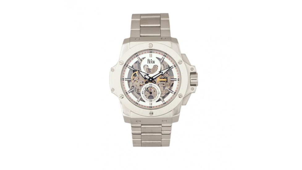 Reign Commodus Automatic Skeleton Bracelet Watch, Silver, One Size, REIRN4006