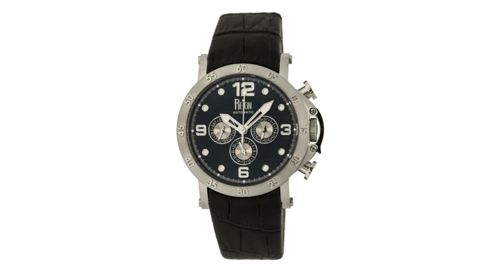Mens Toretto Watch,44mm,Black Dial,Silver Bezel,Black Strap