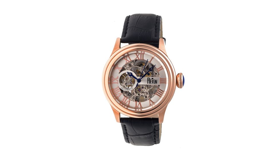 Reign RN2006 Kennedy Mens Watch, Black Band, White Face, Copper Case REIRN2006