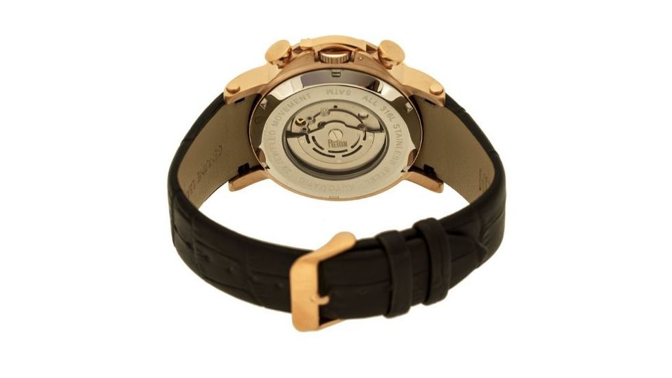 Reign Toretto Men's Watches, Rose Gold Case, Black Dial REIRN3507