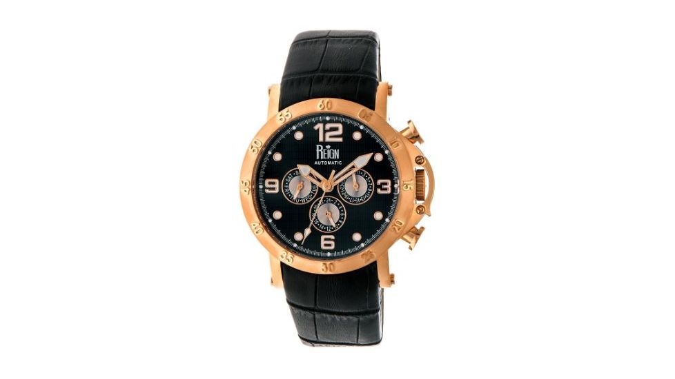 Reign Toretto Men's Watches, Rose Gold Case, Black Dial REIRN3507