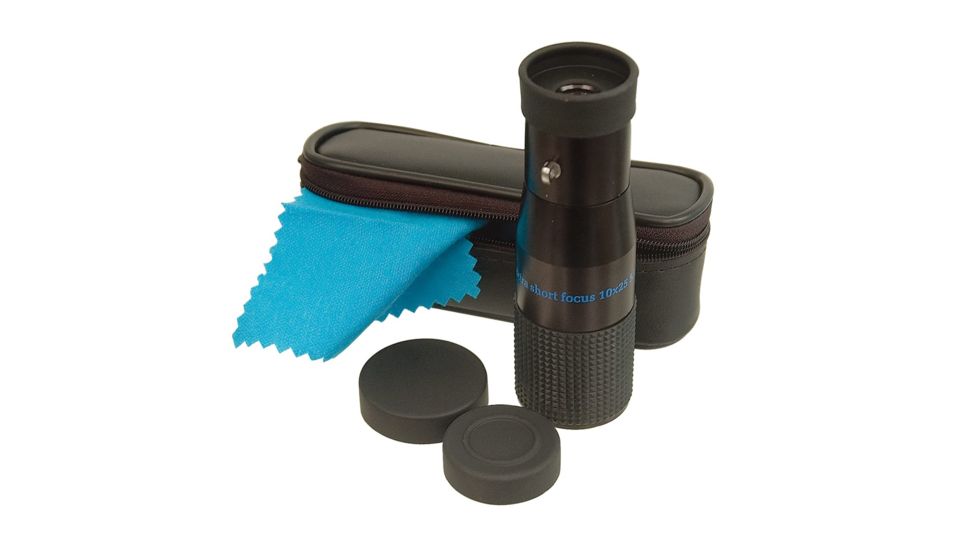 Reizen Extra Short Focus 10x25 Monocular, Black R3920