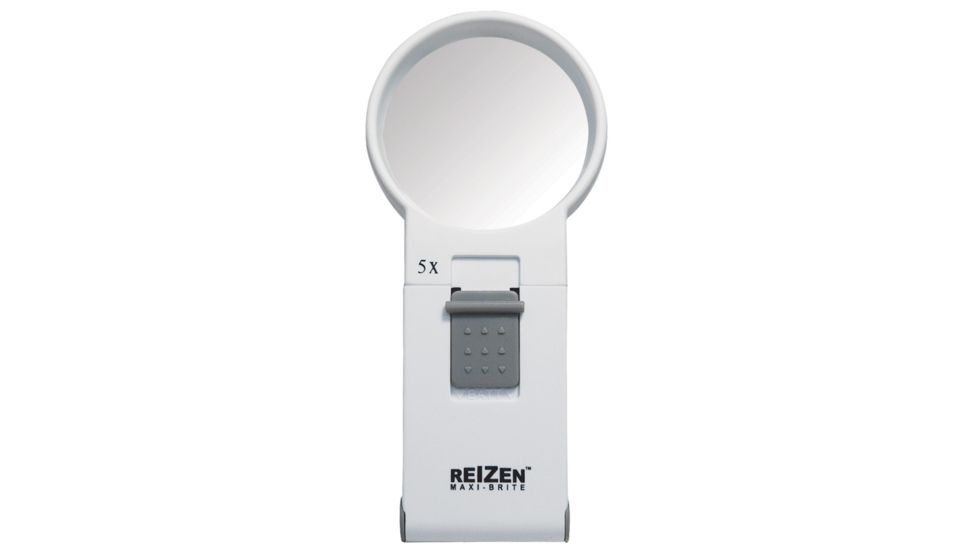 USED Reizen Maxi-Brite LED Handheld Magnifier Loupe - 5X, White, 6971, EDEMO1