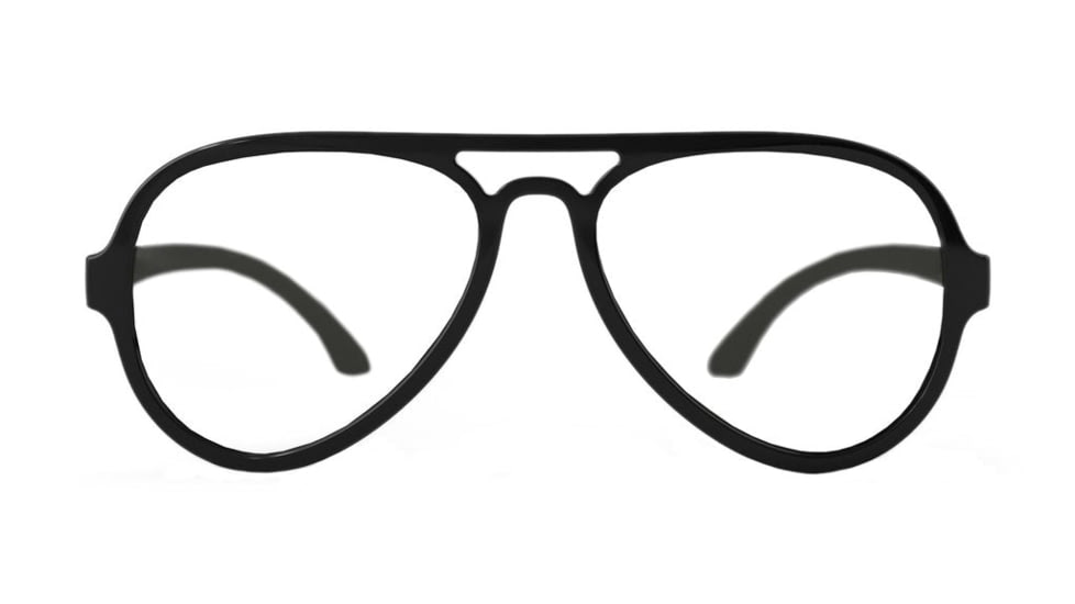 Reks Aviator Eyeglasses, HD Polycarbonate Signature, Brown, Single Vision, av-trans-poly-sig-1