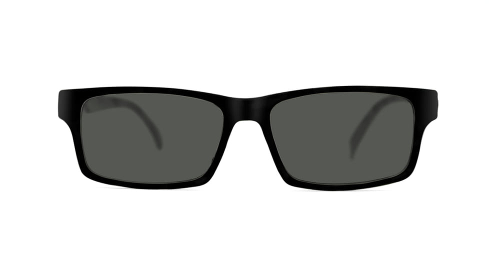 Reks Rectangle Eyeglasses, HD Polycarbonate Polarized, Smoke, Single Vision, rec-sg-hd-poly-pol