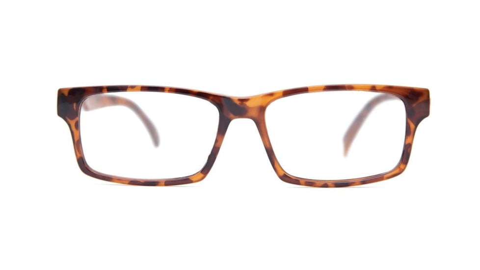Reks Tortoise Rectangle Eyeglasses, Trivexa Signature, Brown, Single Vision, tor-rec-t-triv-sig