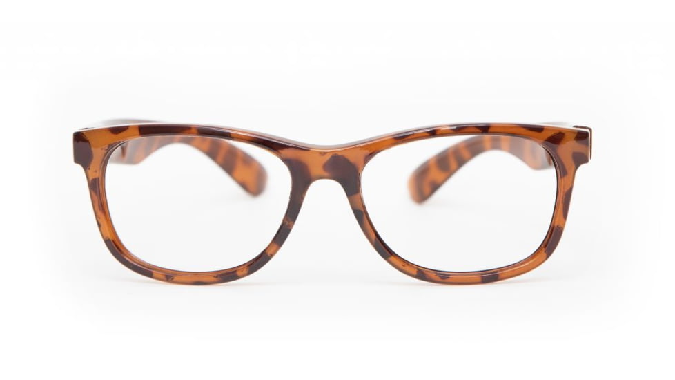 Reks Tortoise Seafarer Eyeglasses, HD Polycarbonate Signature, Brown, Single Vision, tor-sea-trans-poly-sig