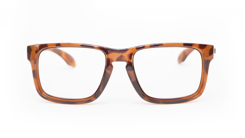 Reks Tortoise Sport Eyeglasses, HD Polycarbonate Colors, Amber, Single Vision, tor-spt-trans-poly-col