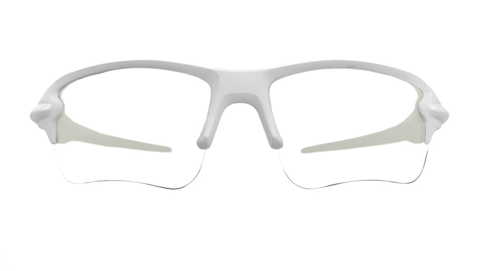 Reks White Sling-Blade Eyeglasses, HD Polycarbonate Mirrors, Blue, Single Vision, w-slibla-trans-poly-mirrors