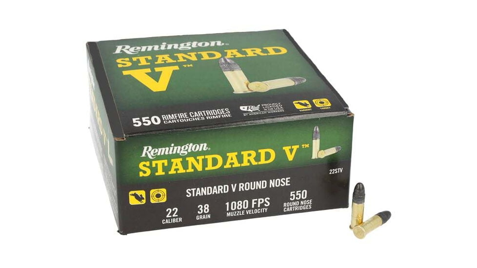Remington 22 Thunderbolt .22LR 38 Grain Lead Round Nose Brass Rimfire Ammo, 550 Rounds, R20988