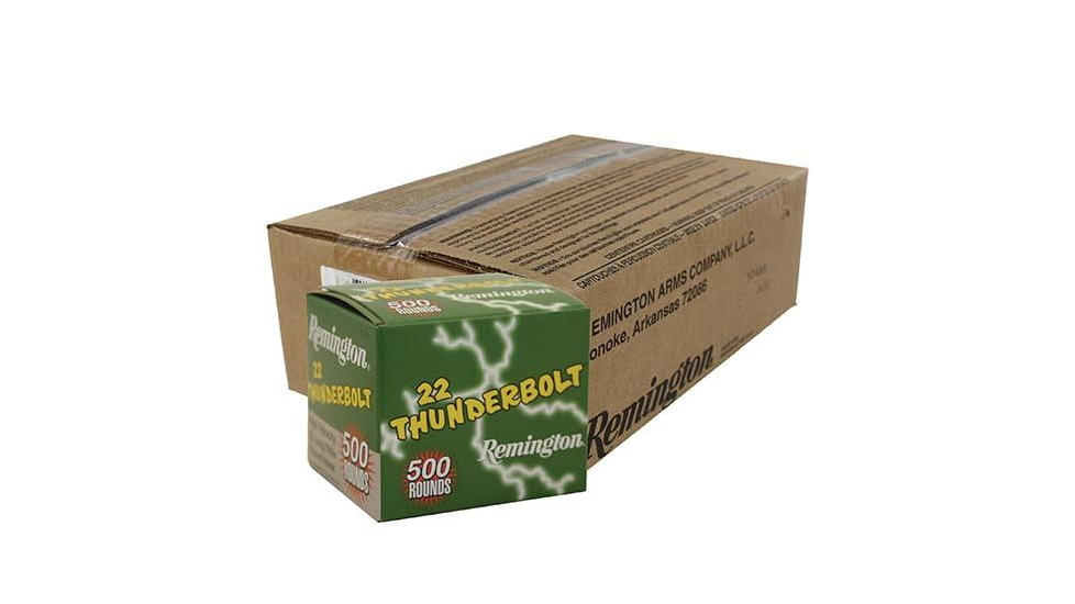 Remington .22 Thunderbolt Rimfire Ammo .22 LR 40 gr RN 5000/case, 21241C