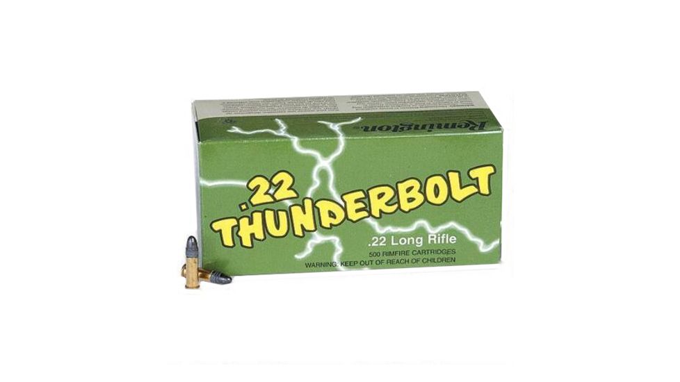 Remington 22 Thunderbolt .22 Long Rifle 40 Grain Round Nose Brass Cased Rimfire Ammo, 50 Rounds, 21238