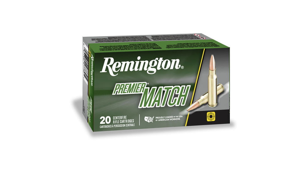 Remington .260 Rem Premier Match 140 Grain BTHP Brass Centerfire Rifle Ammo, 20 Rounds, 26852