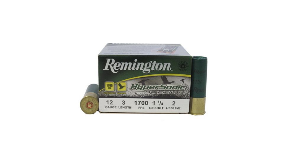 Remington Hypersonic Steel 12 Gauge 1 1/4oz 3in 1700 ft/s #1 Centerfire Shotgun Ammo, 25 Rounds, 26775