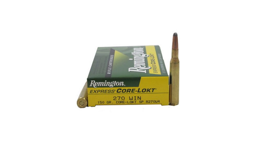 Remington Core-Lokt .270 Win 150 Grain Soft Point Centerfire Rifle Ammo, 20 Rounds, 27810