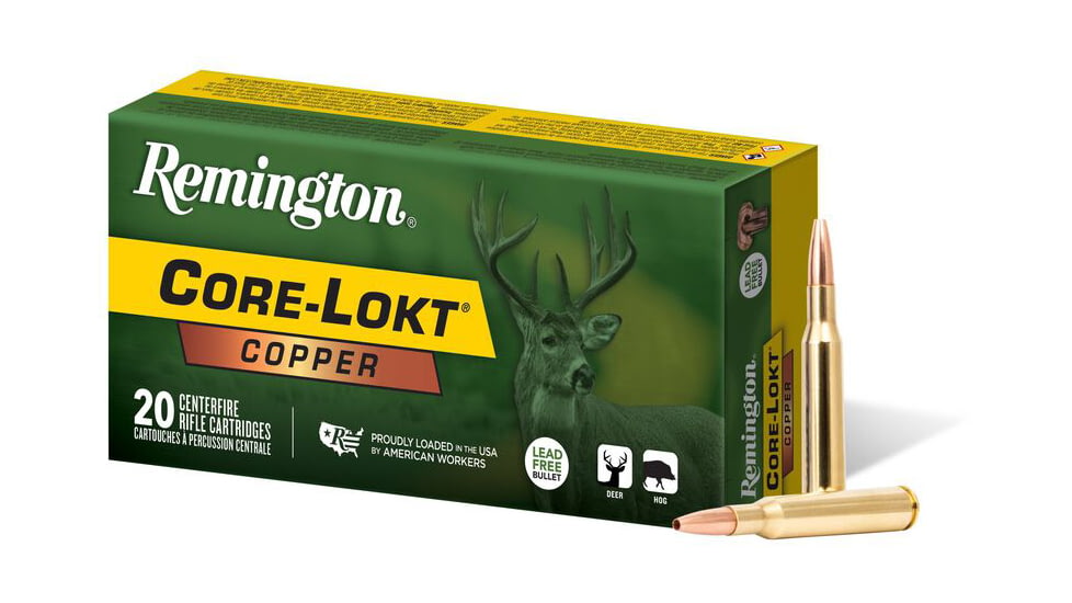 Remington Core-Lokt .270 Winchester 130 Grain Copper HP Brass Cased Rifle Ammo, 20 Rounds, R27855
