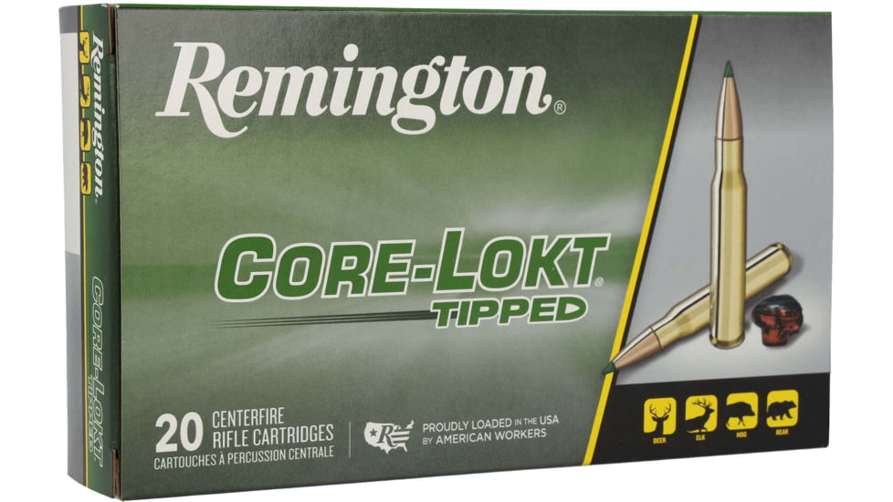 Remington 300 Win Short Magnum 150 Grain Core-Lokt Tipped Brass Cased Centerfire Rifle Ammo, 20 Rounds, 29043
