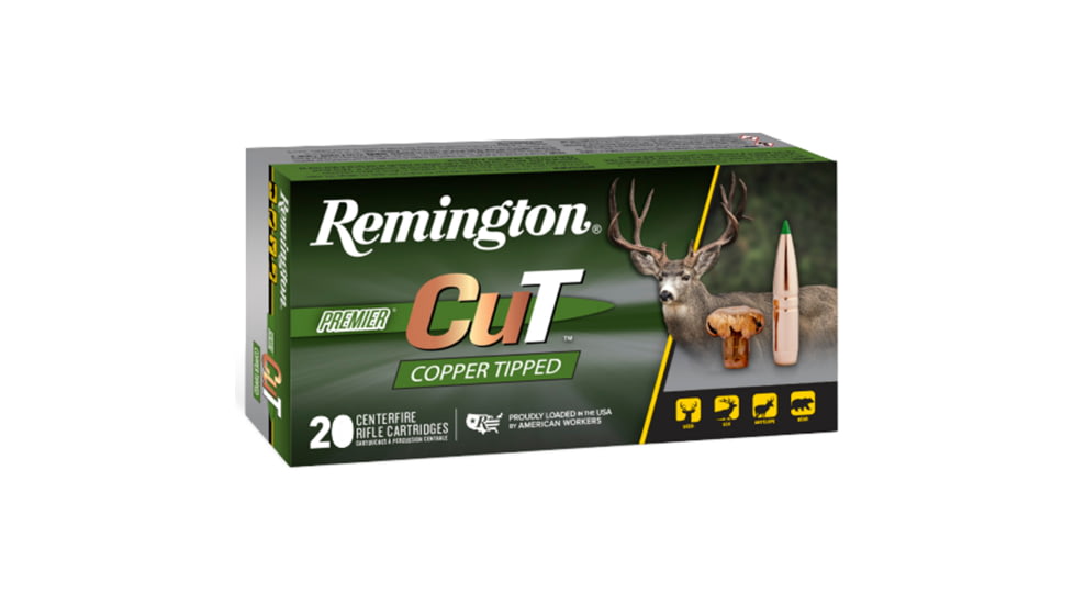 Remington Premier CuT 308 Win 150 Grain Copper Tiped Rifle Ammo, 20 Rounds, R22344